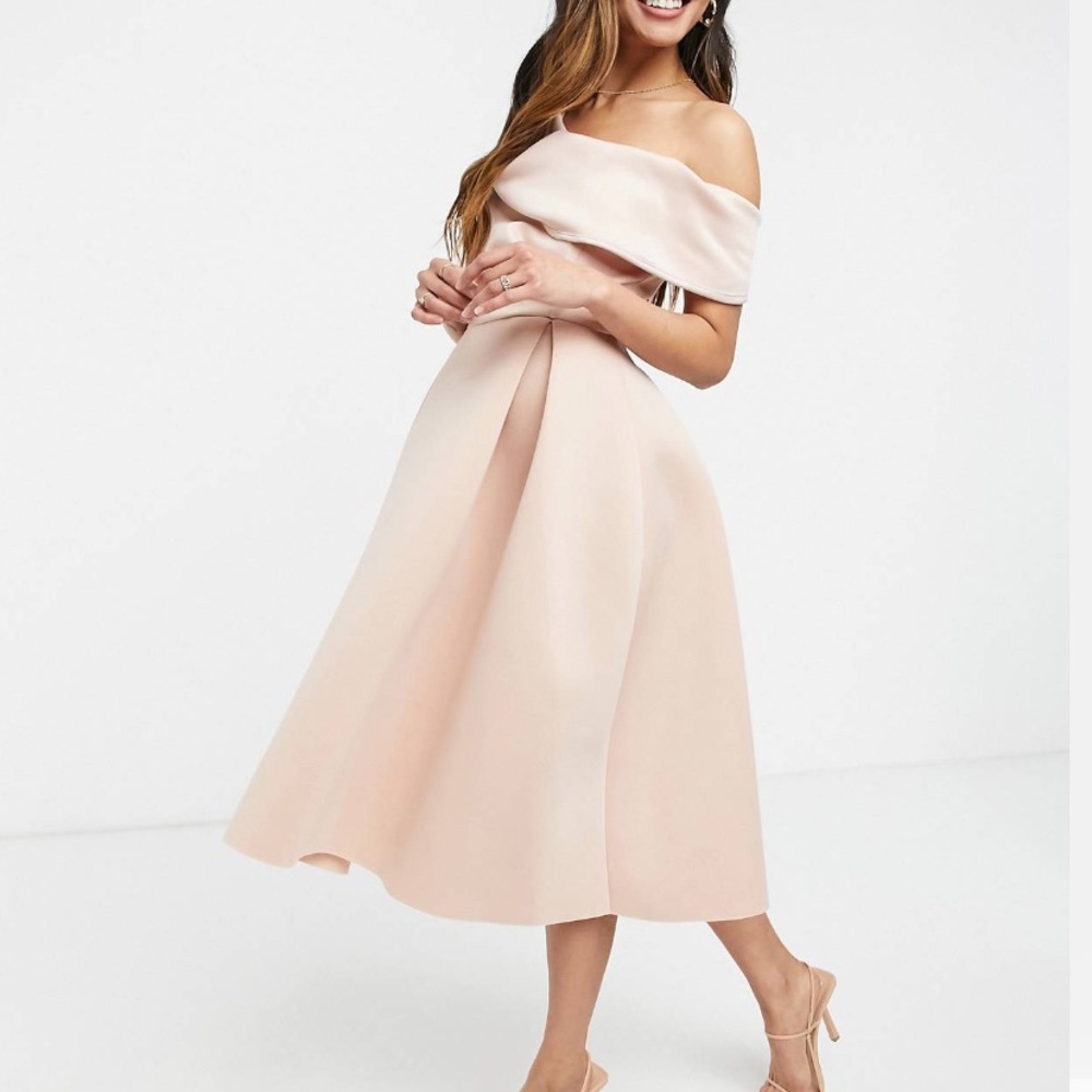 ASOS fallen shoulder dress